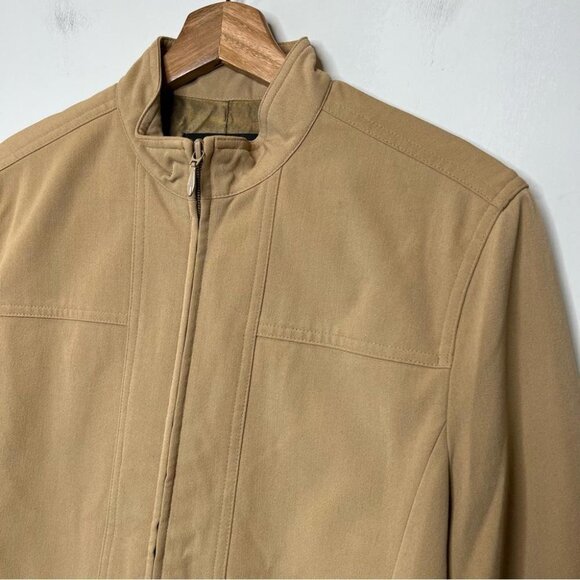 The Limited Womens Size Medium Taupe High Collar Full Zip Jacket Vintage Y2K - Picture 3 of 9